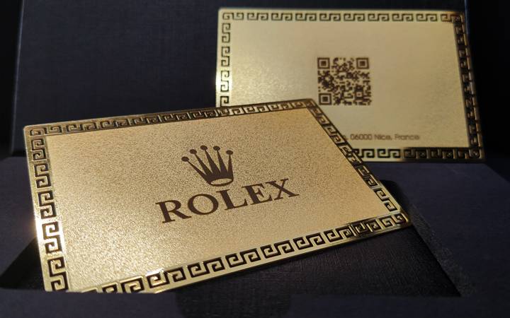 Rolex: FDS Cardsin valmistama metallinen käyntikortti