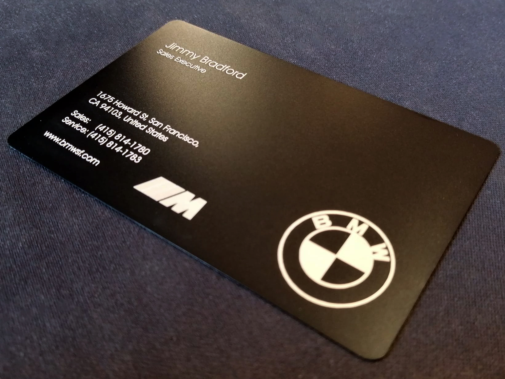 NFC technology integrated into a professional business card