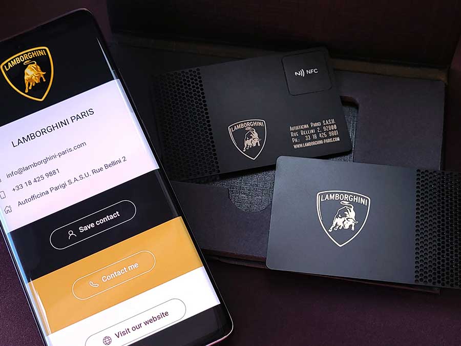 Premium NFC business card with a modern touch