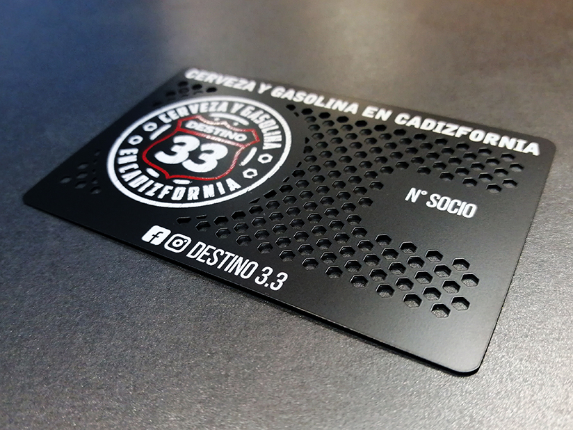 NFC business card with sleek metal finish