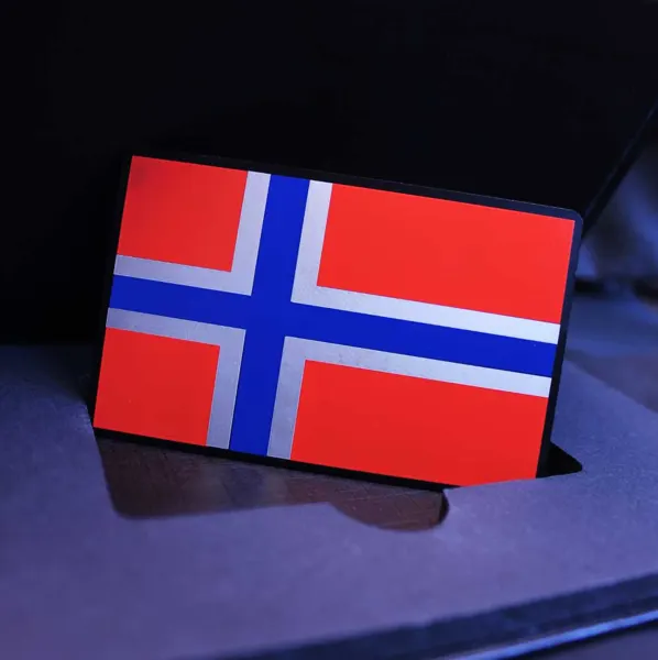 Norwegian flag: FDS Cardsin valmistama kortti